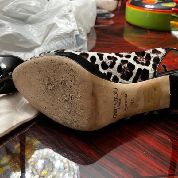 Jimmy Choo Leopard Print Nova Platforms Slingbacks size 39 - Picture 6 of 10